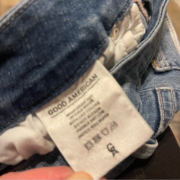 Good American Cropped good legs Blue Jeans Womens size 14 - Picture 7 of 8